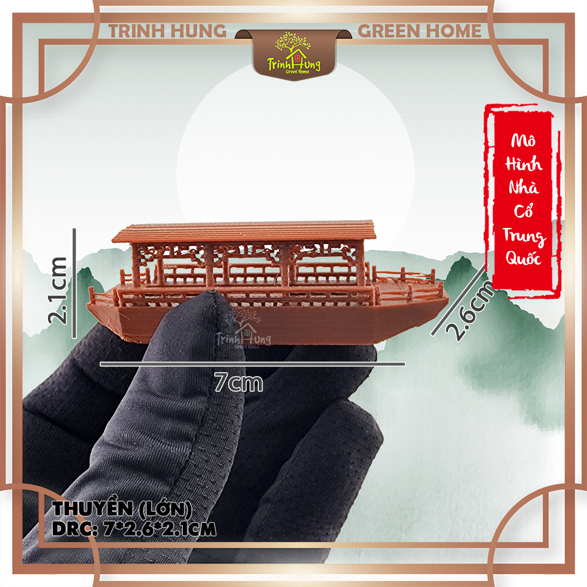 Mô hình nhà cổ trung quốc - Thuyền
