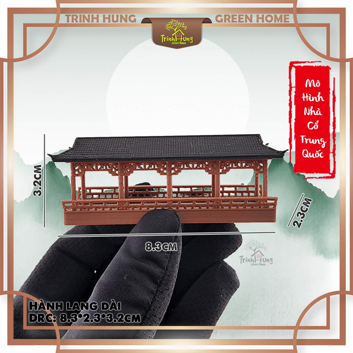 Mô hình nhà cổ trung quốc - Hành lang thẳng