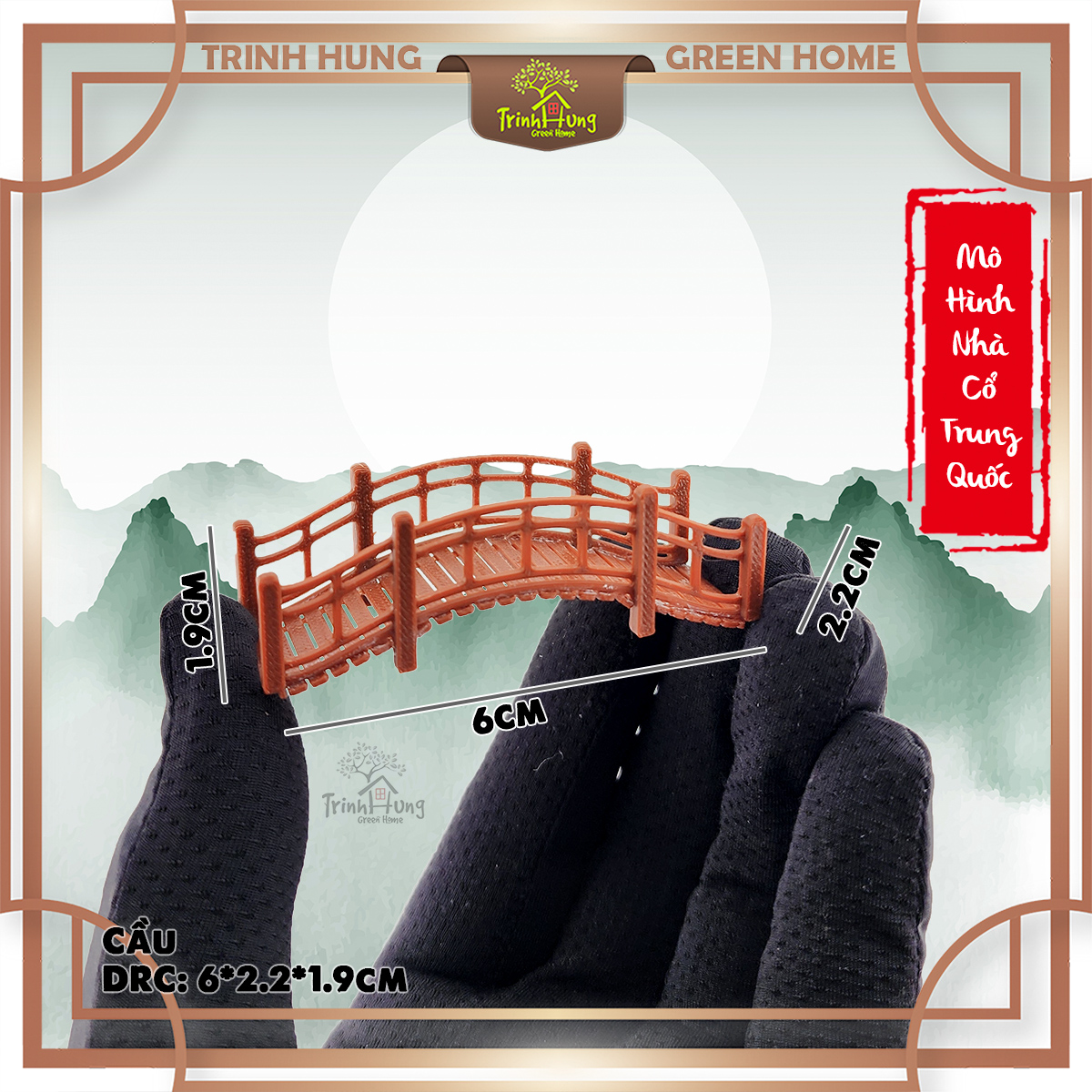 Mô hình cầu nhà cổ trung quốc - Cầu nâu