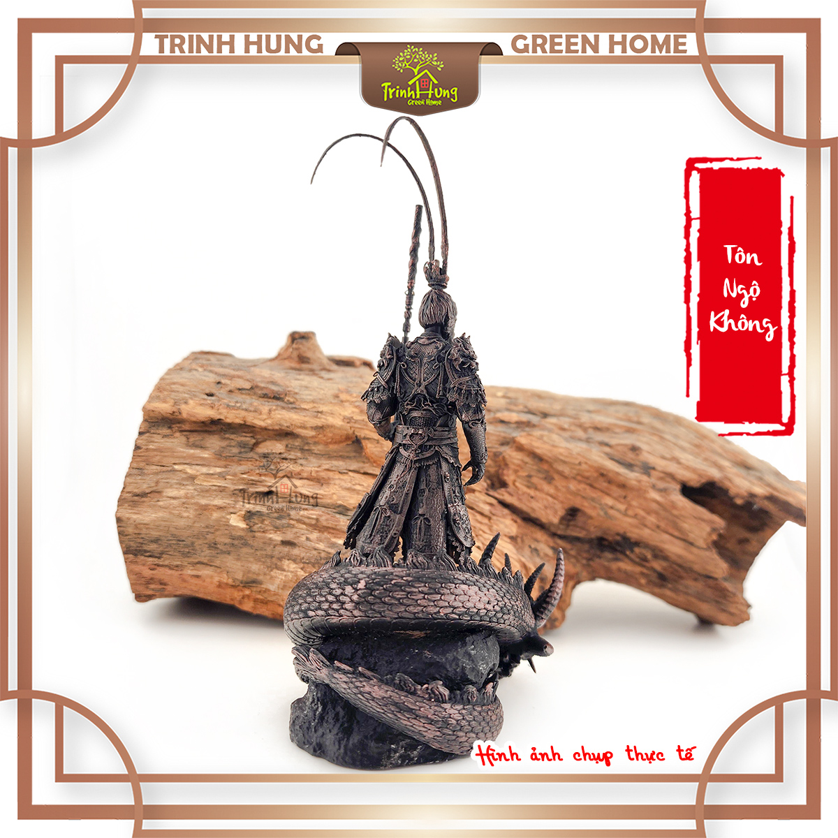 Tượng Tôn Ngộ Không bệ rồng phun nước in 3D