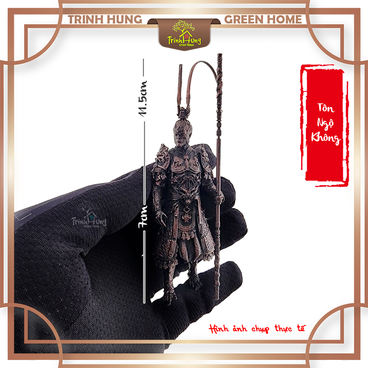 Bộ Tượng Tôn Ngộ Không bệ rồng phun nước in 3D