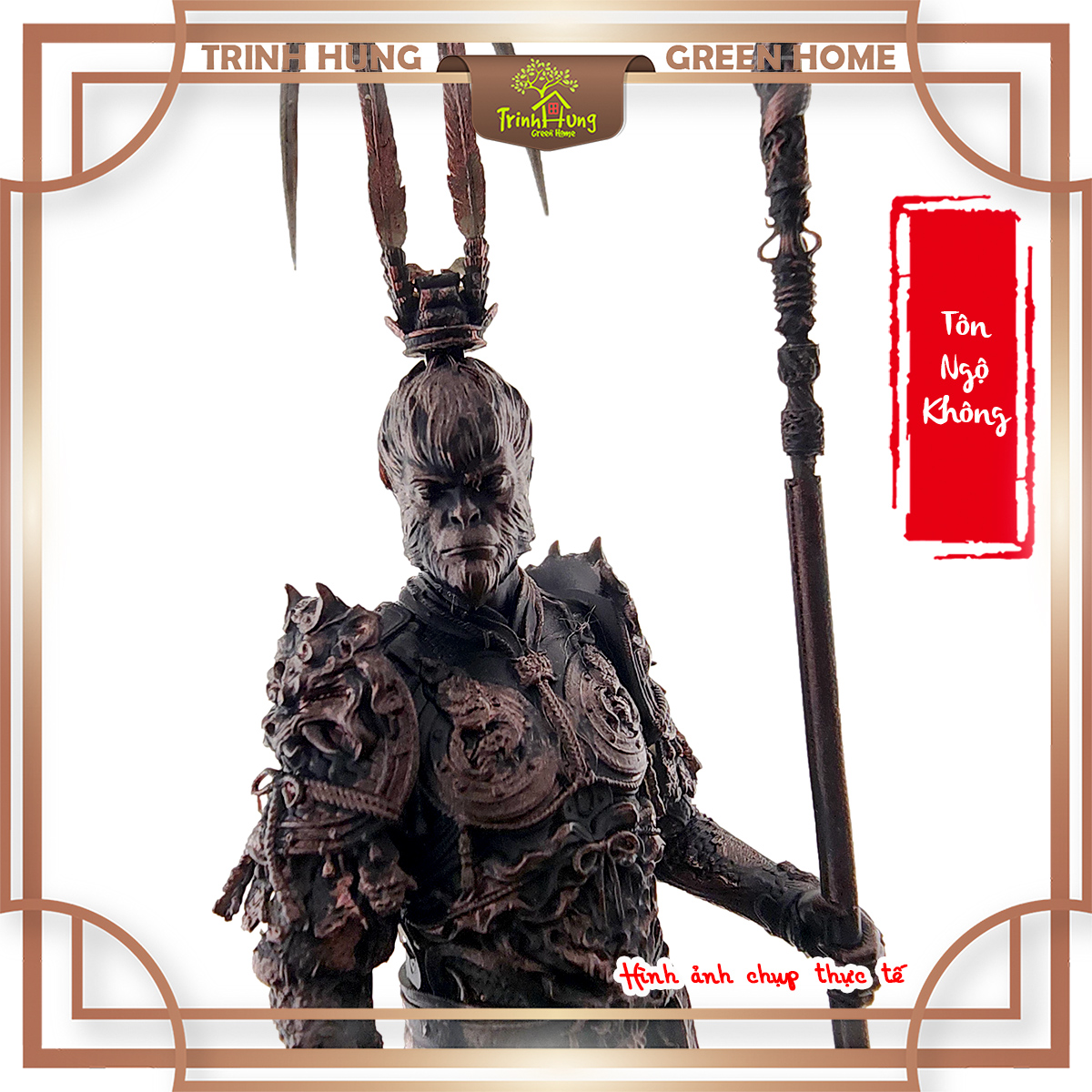 Tượng Tôn Ngộ Không bệ rồng phun nước in 3D
