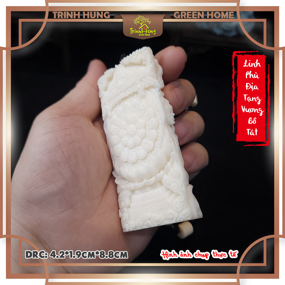 Linh phù Địa Tạng Vương bồ tát chất liệu quả ngà QNV.PVN2297