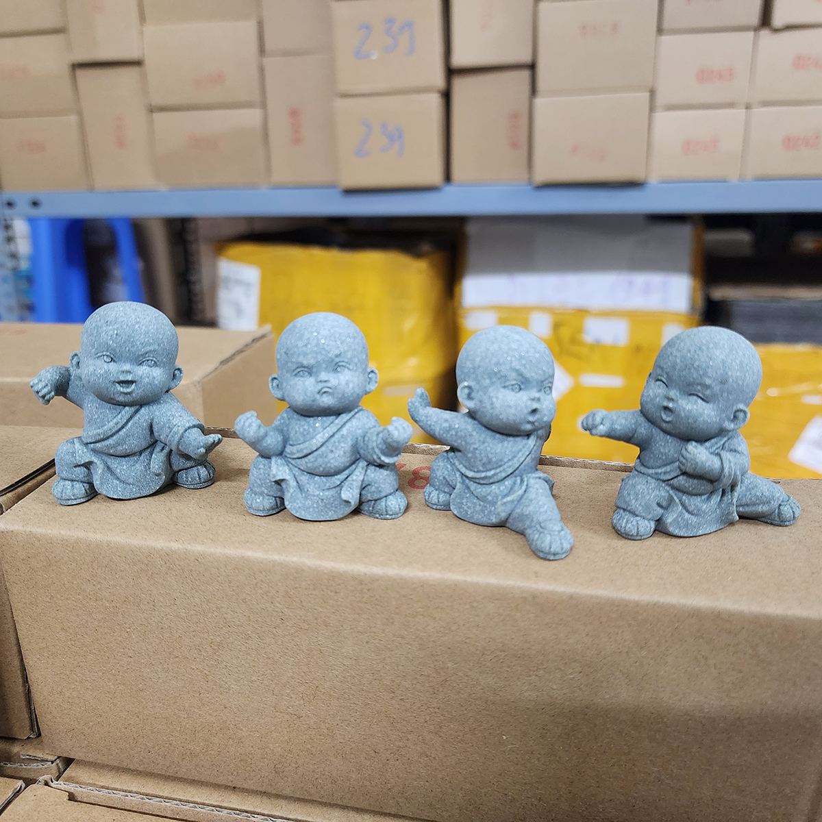 Bộ tượng 4 chú tiểu tập võ ST087