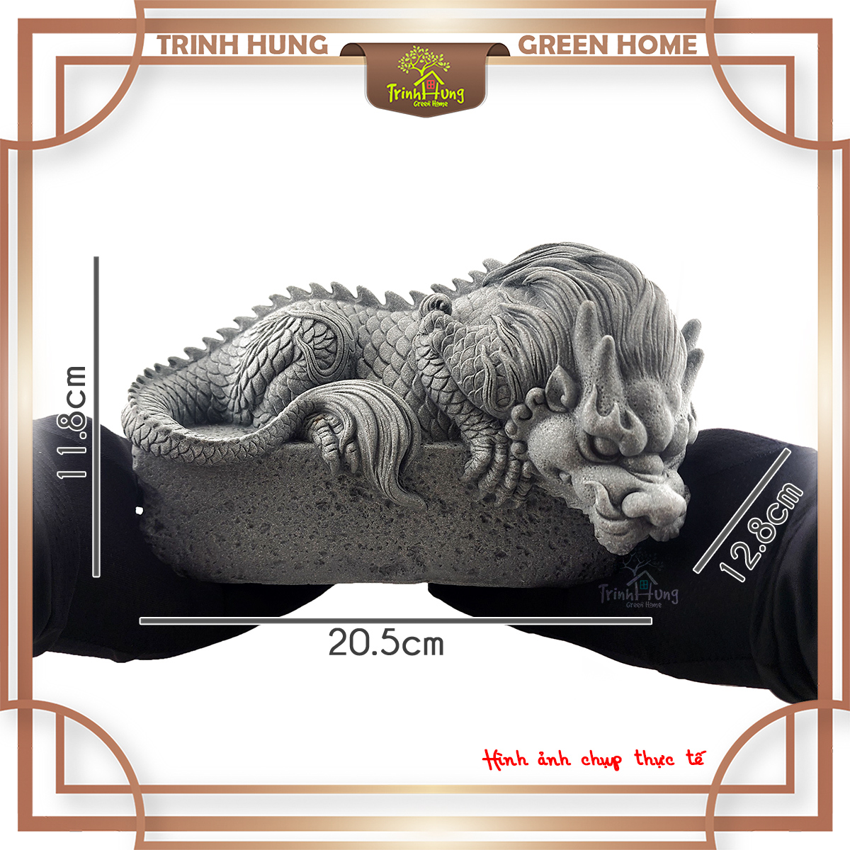 Tượng ngọa long chi thạch đá sa thạch ST.PVN2379