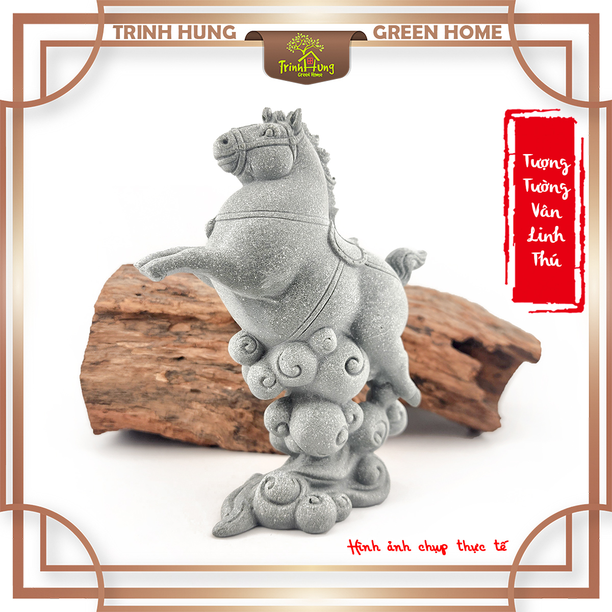 Tượng tường vân linh thú đá sa thạch