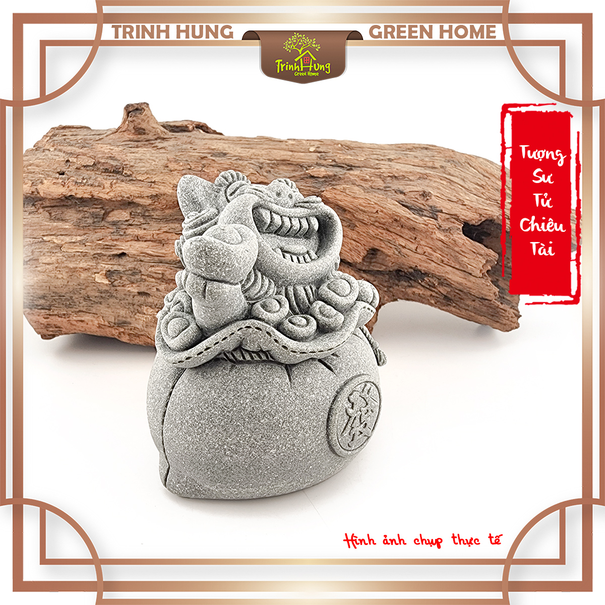 Tượng tiểu sư chiêu tài đá sa thạch ST.PVN2375