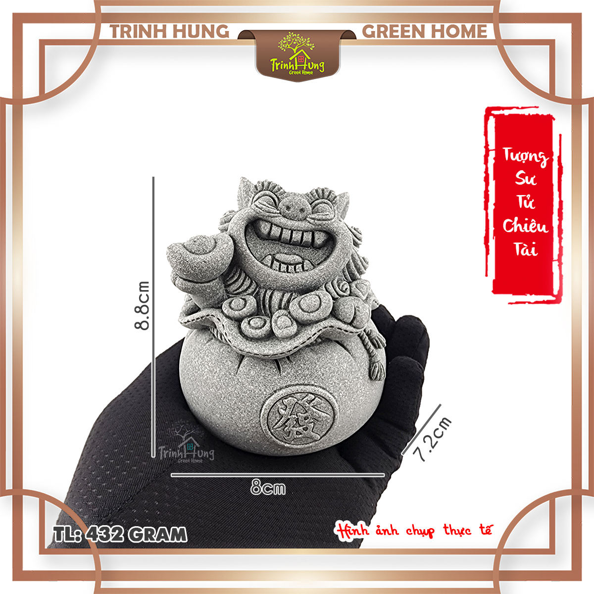Tượng tiểu sư chiêu tài đá sa thạch ST.PVN2375