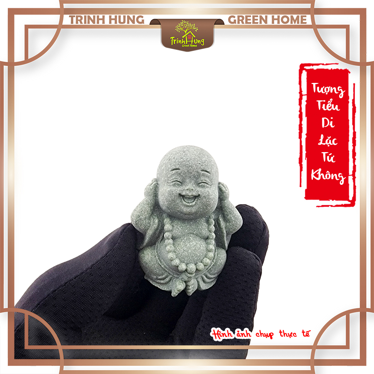 Bộ 4 tiểu di lặc tứ không mini đá sa thạch ST0292ABCD
