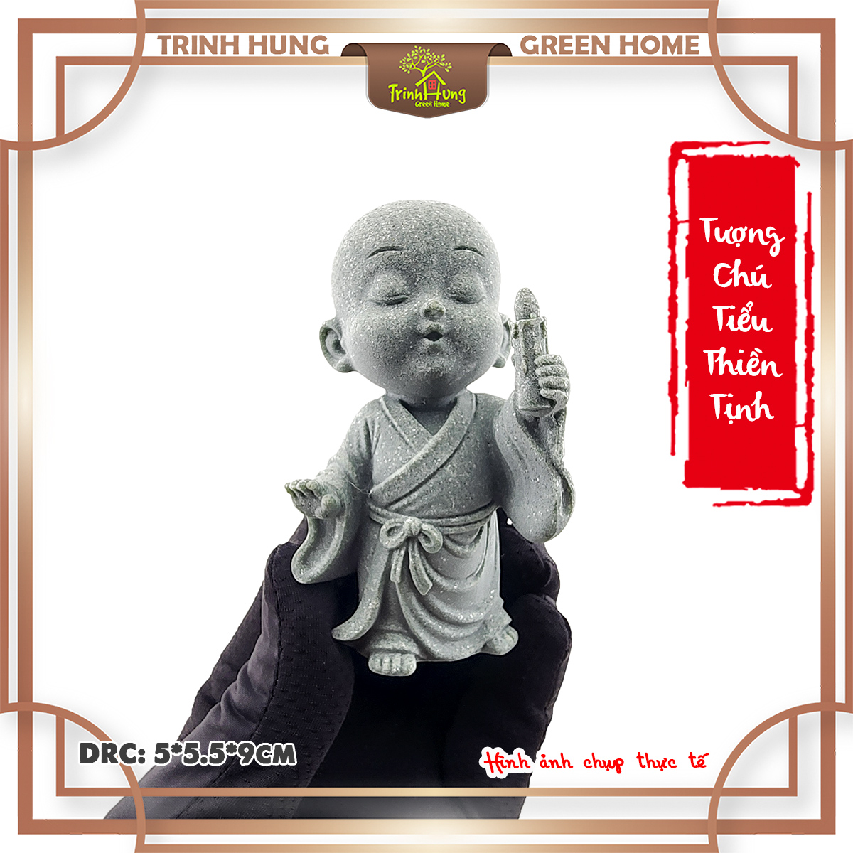 Tượng chú tiểu thiền tịnh đá sa thạch