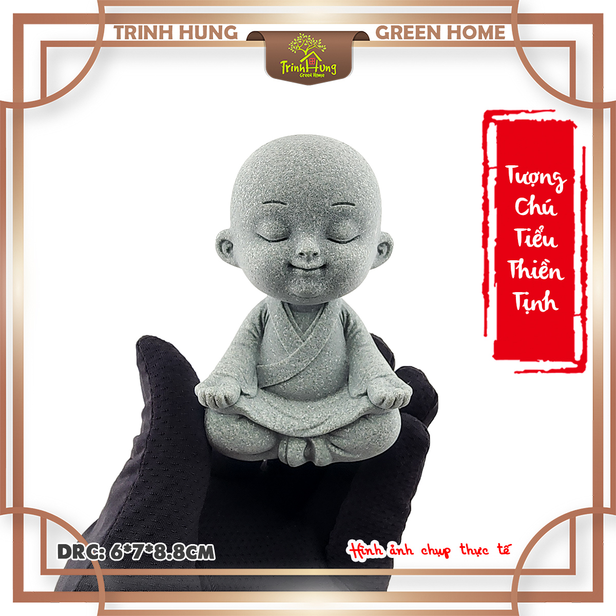 Tượng chú tiểu thiền tịnh đá sa thạch