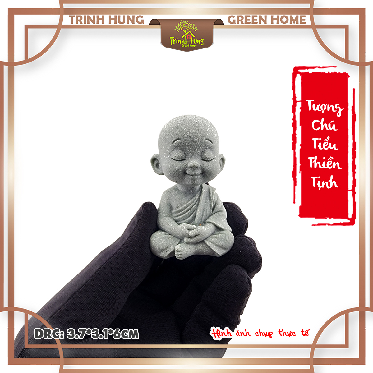 Tượng chú tiểu thiền tịnh đá sa thạch