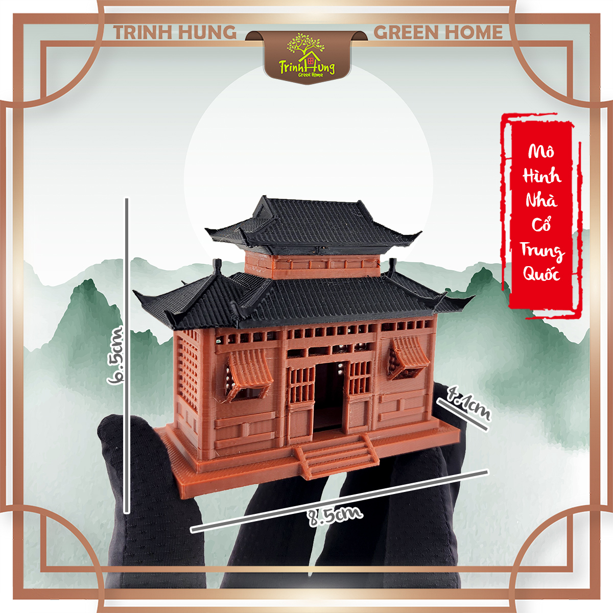 Mô hình nhà cổ trung quốc - nhà 2 cửa sổ