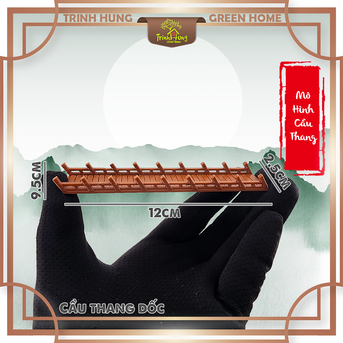 Mô hình cầu nhà cổ trung quốc - Cầu nâu