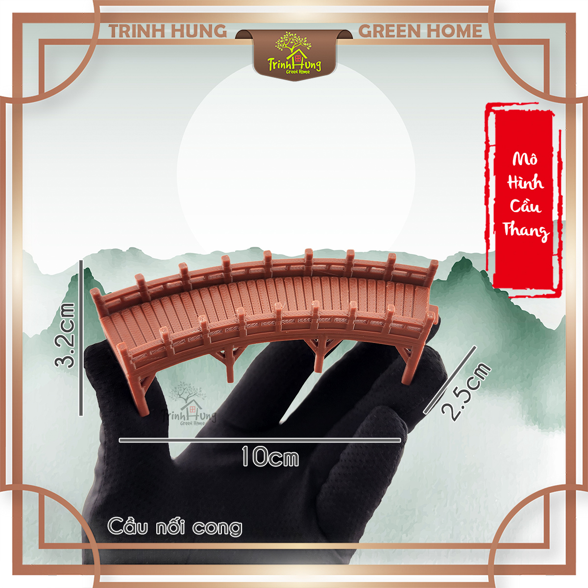 Mô hình cầu nhà cổ trung quốc - Cầu nâu