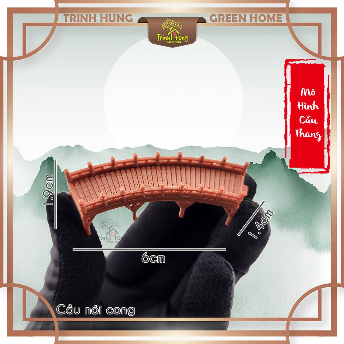 Mô hình cầu nhà cổ trung quốc - Cầu nâu