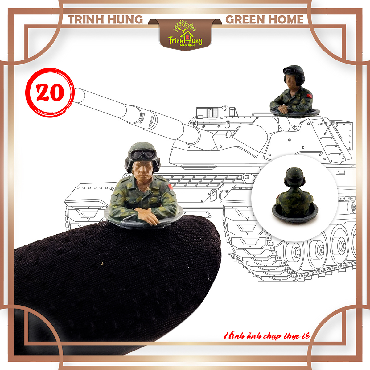 Mô hình lính bộ đội Việt Nam tỷ lệ 1:64 in 3D