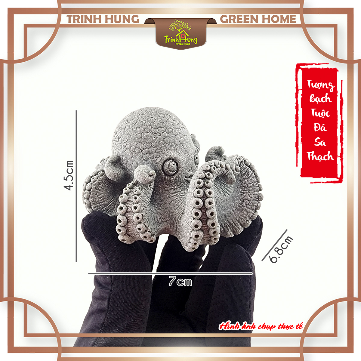 Tượng bạch tuộc đá sa thạch ST.PVN2560
