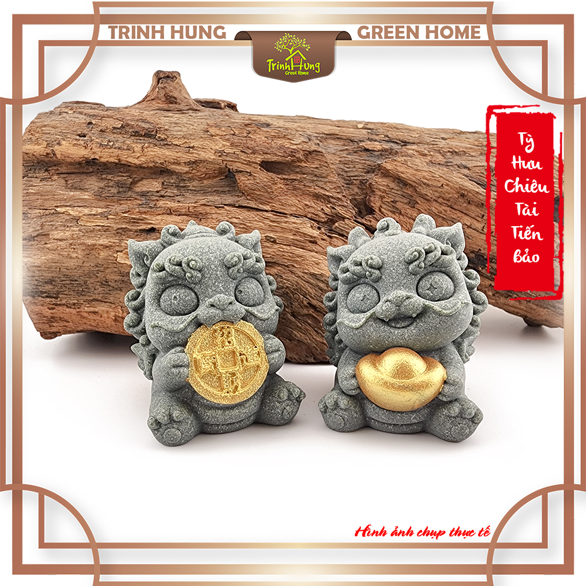 Tượng Tỳ Hưu chiêu tài tiến bảo đá sa thạch