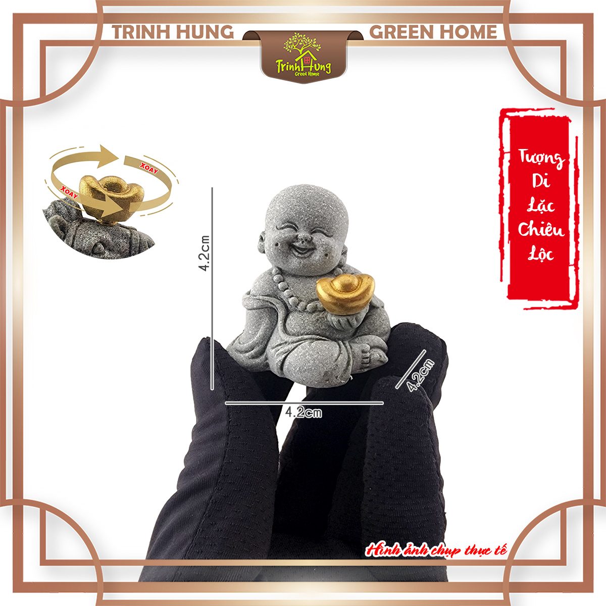 Tượng Di lặc chiêu lộc đá sa thạch ST2597