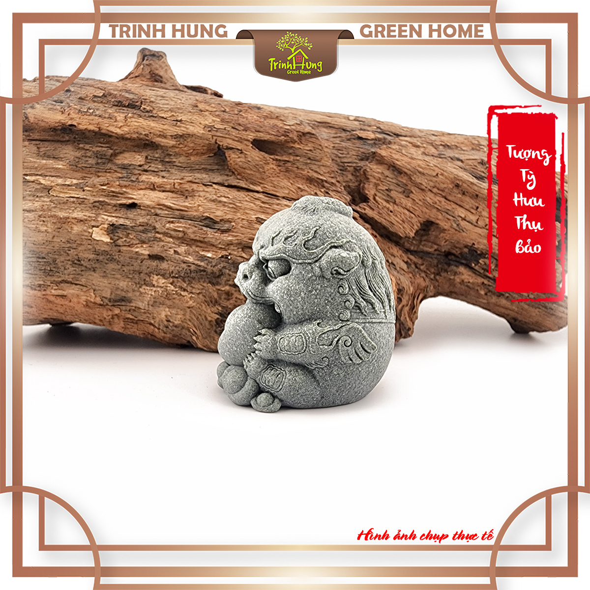 Tượng Tỳ Hưu thụ bảo đá sa thạch ST0260