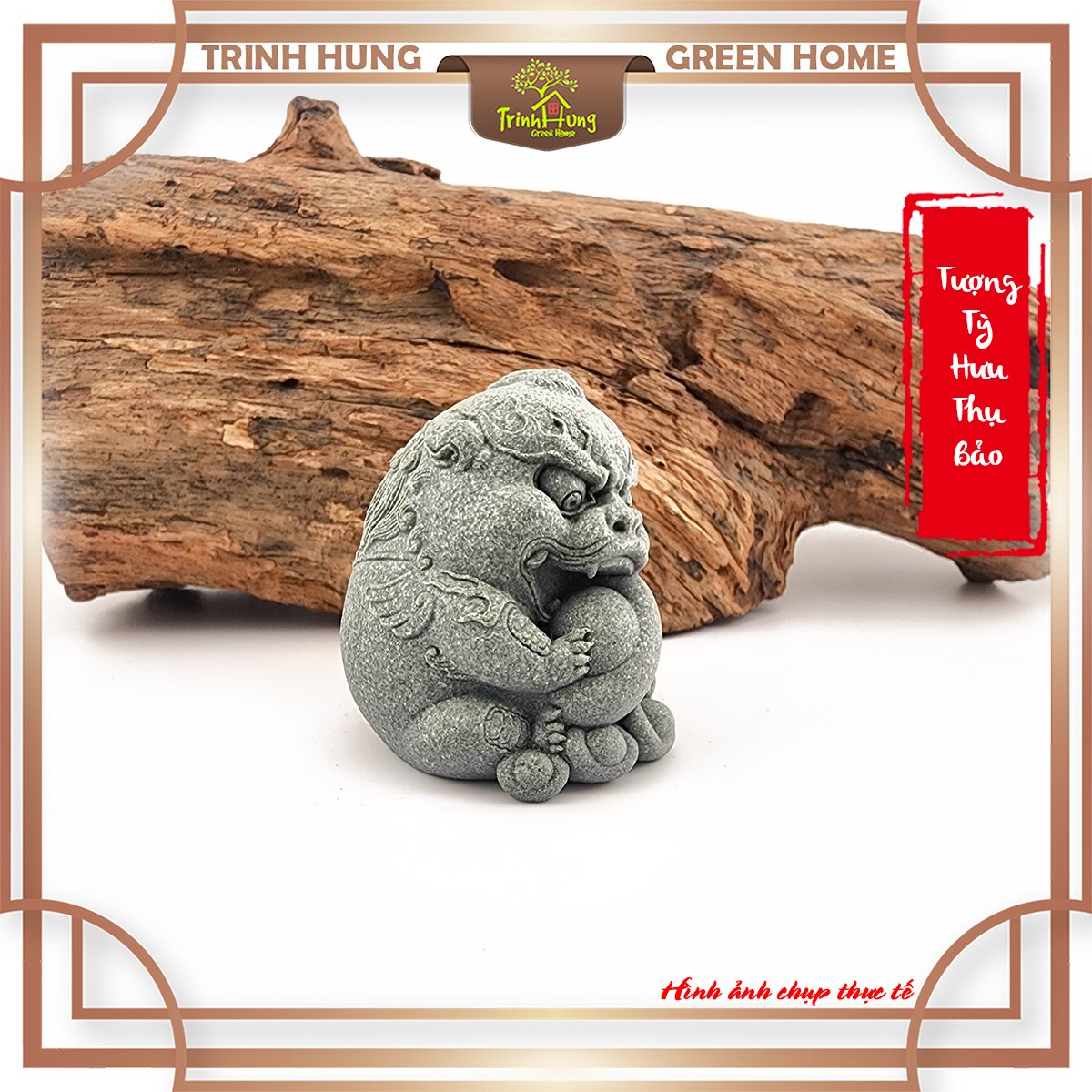 Tượng Tỳ Hưu thụ bảo đá sa thạch ST0260