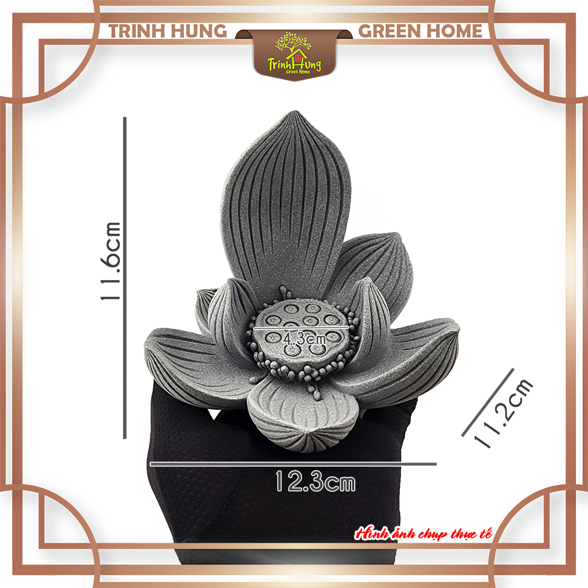 Tượng đế ngồi, đài sen đá sa thạch