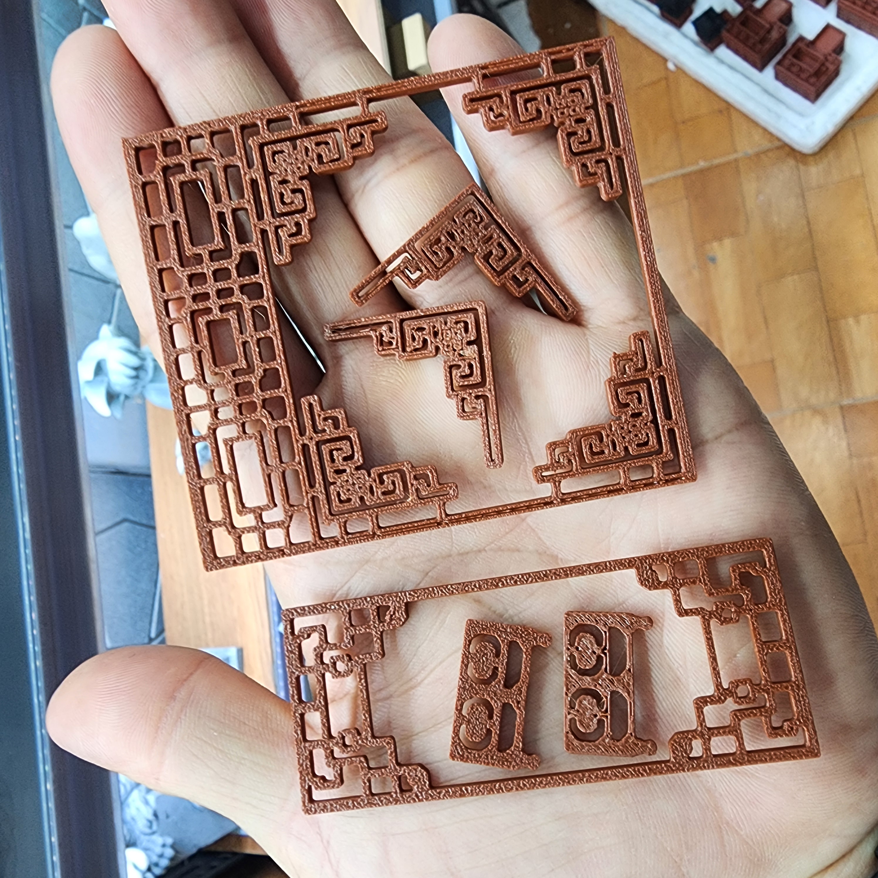 Mô hình rèm, border, phào chỉ, vách ngăn trang trí nhà in 3D