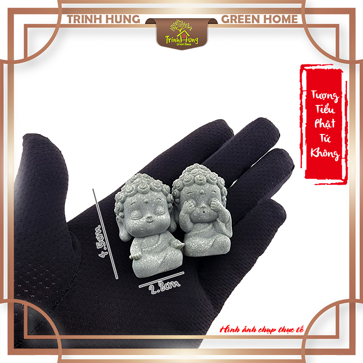 Bộ tượng tiểu phật tứ không đá sa thạch ST0338