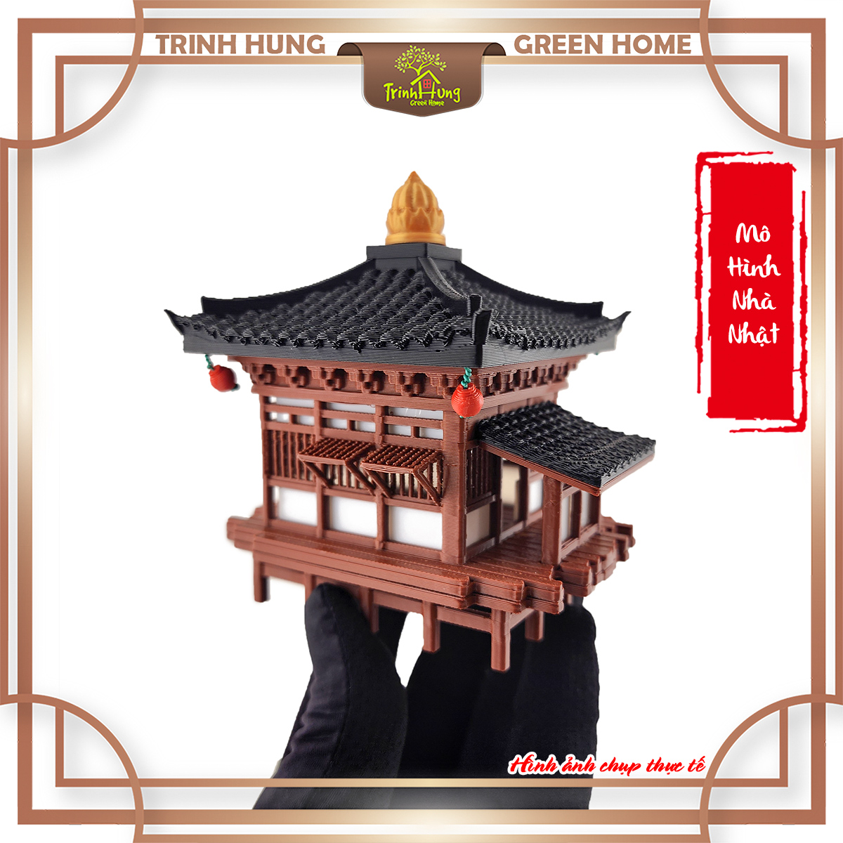 Mô hình nhà Nhật in 3D - nhà có mái hiên 1 tầng