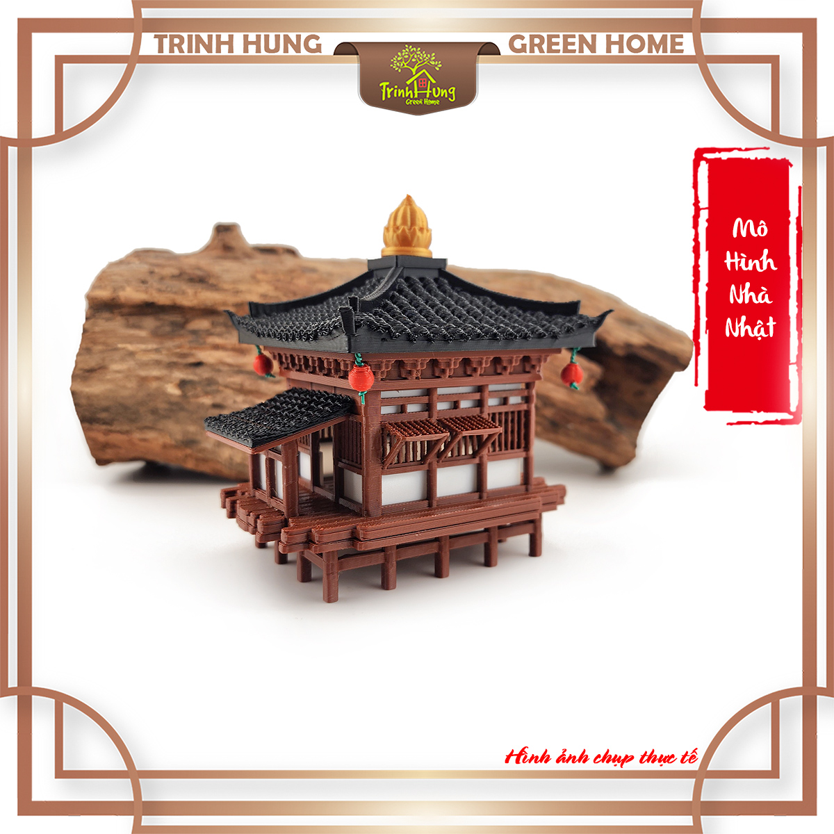 Mô hình nhà Nhật in 3D - nhà có mái hiên 1 tầng