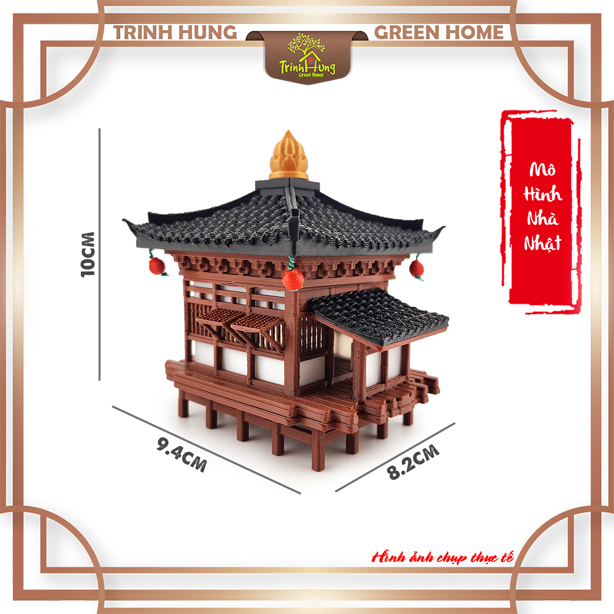 Mô hình nhà Nhật in 3D - nhà có mái hiên 1 tầng