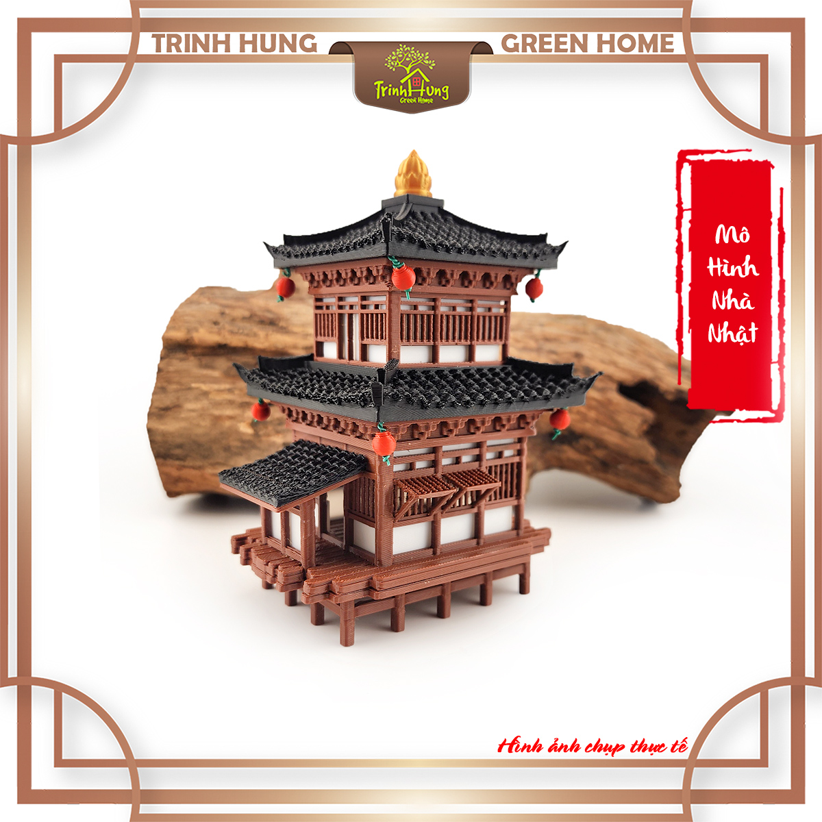 Mô hình nhà Nhật in 3D - nhà có mái hiên 2 tầng