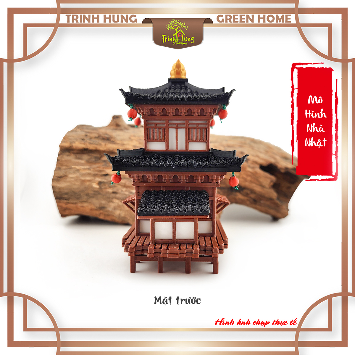 Mô hình nhà Nhật in 3D - nhà có mái hiên 2 tầng