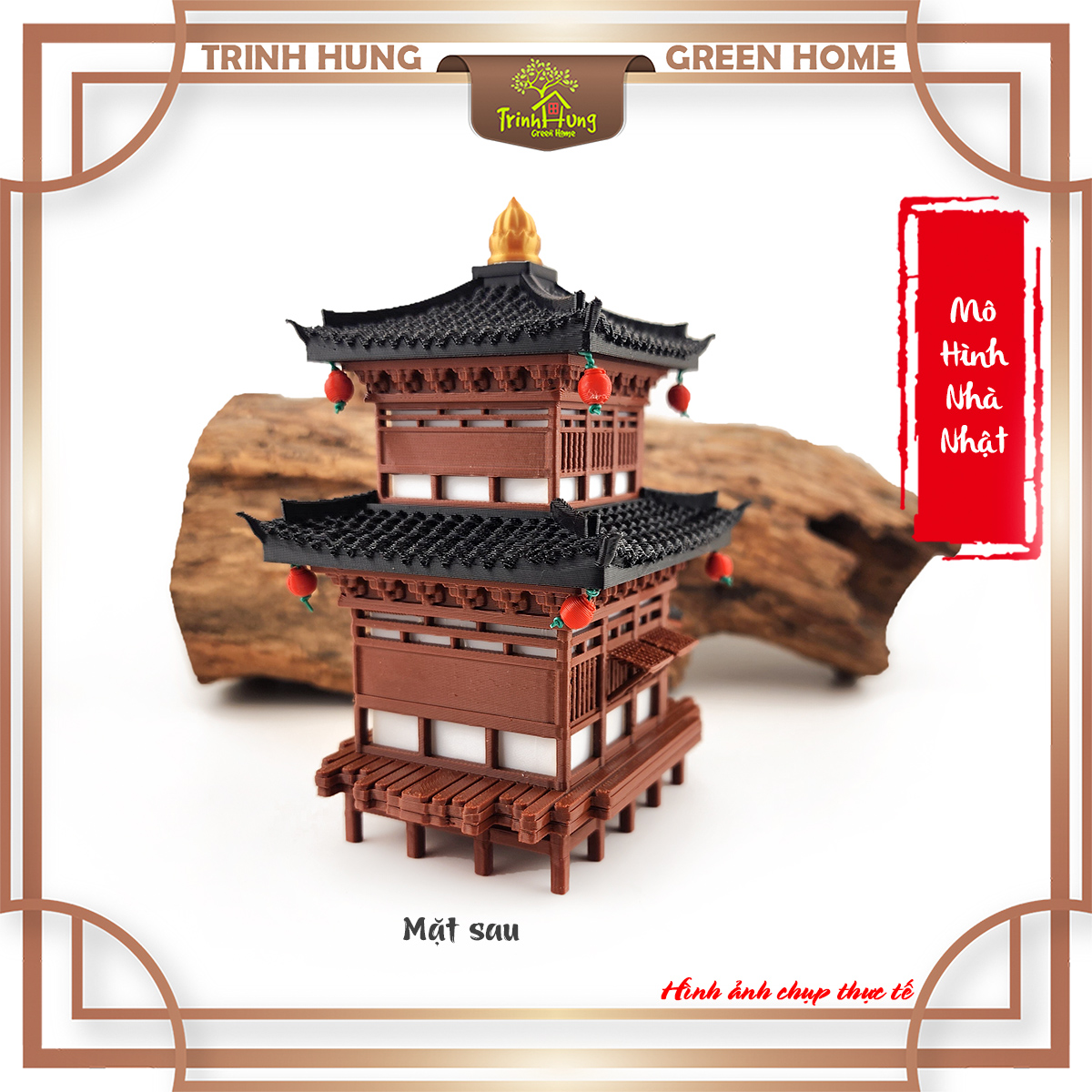 Mô hình nhà Nhật in 3D - nhà có mái hiên 2 tầng