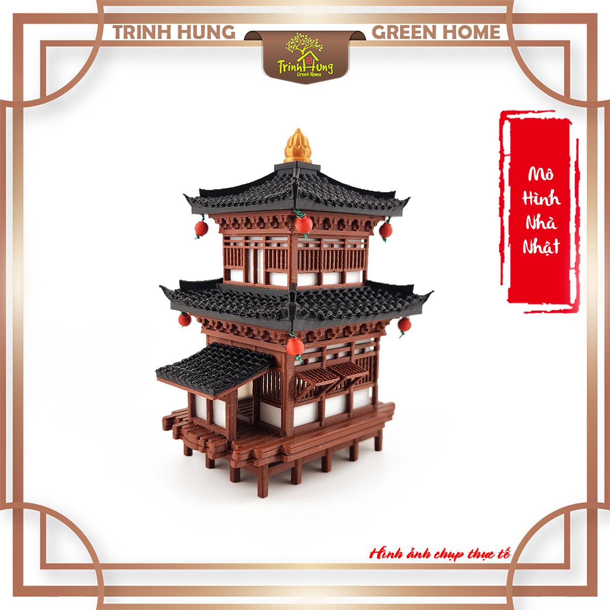 Mô hình nhà Nhật in 3D - nhà có mái hiên 2 tầng