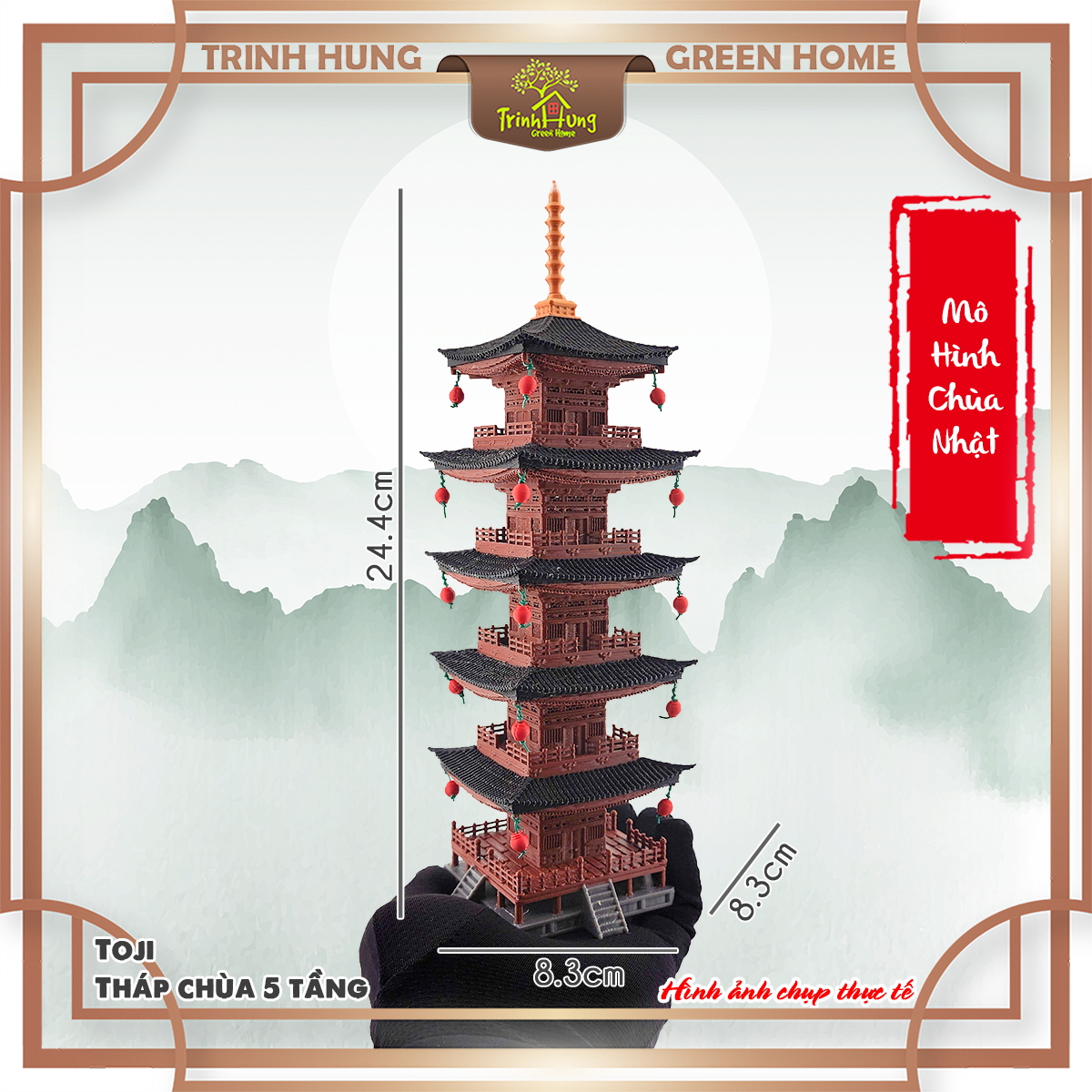 Mô hình nhà Nhật in 3D - tháp 5 tầng Toji