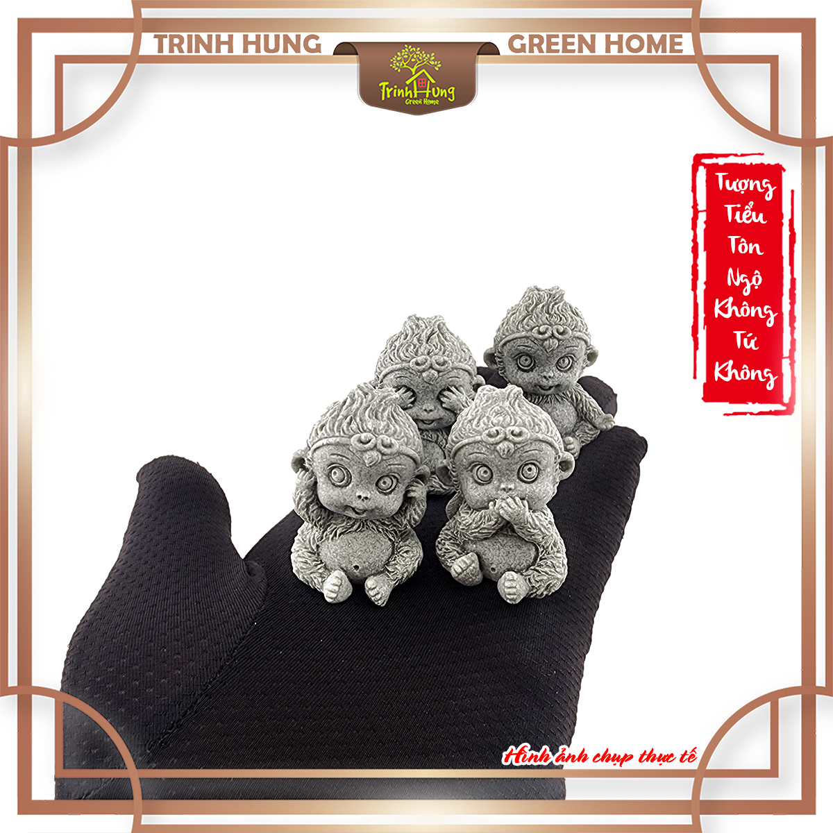 Bộ tiểu Tôn Ngộ Không tứ không đá sa thạch ST.PVN2677