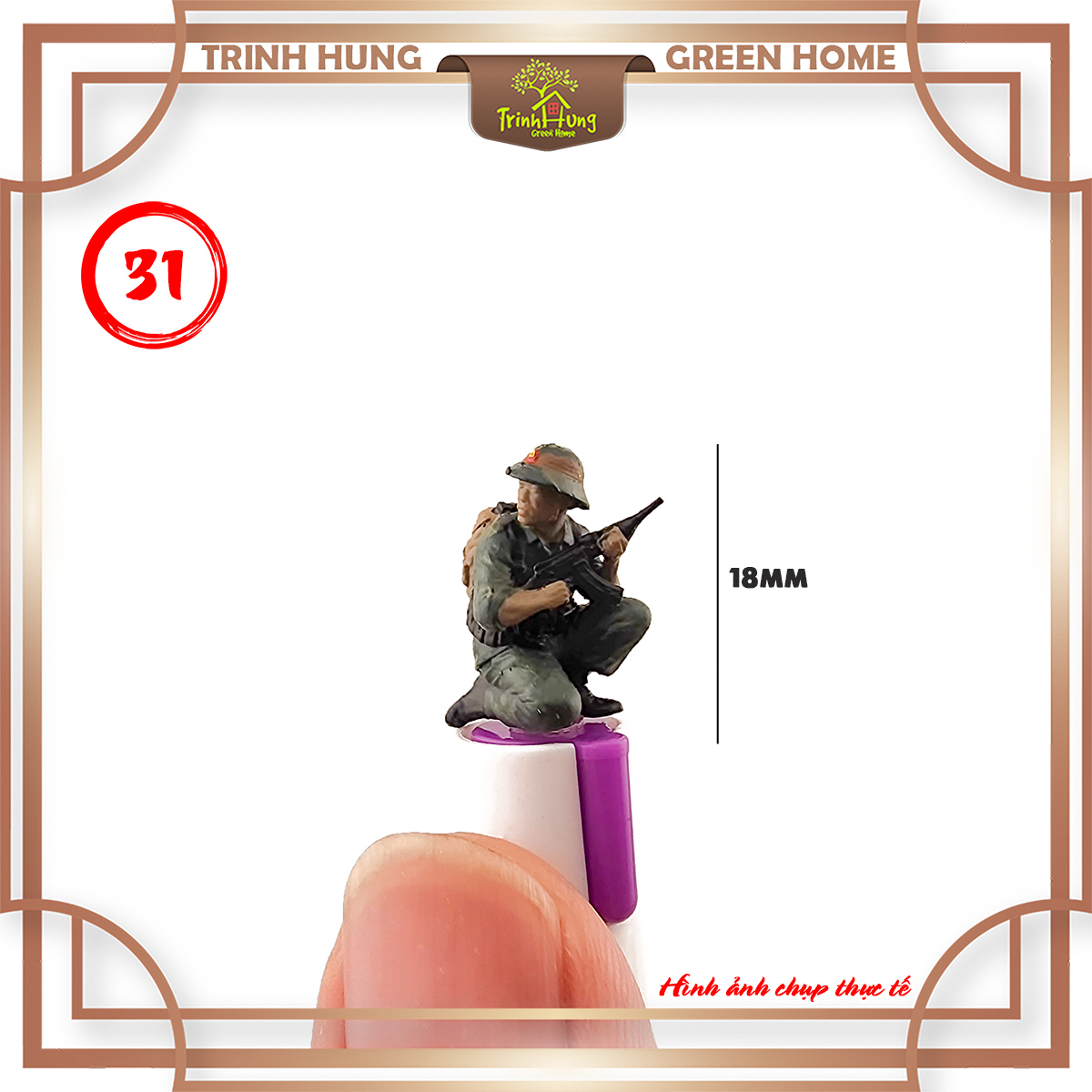 Mô hình lính bộ đội Việt Nam tỷ lệ 1:64 in 3D