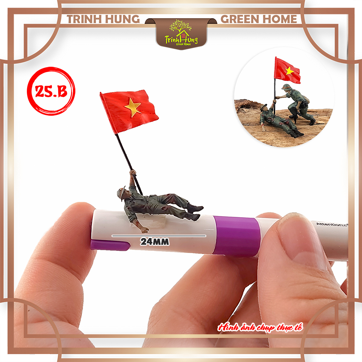 Mô hình lính bộ đội Việt Nam tỷ lệ 1:64 in 3D