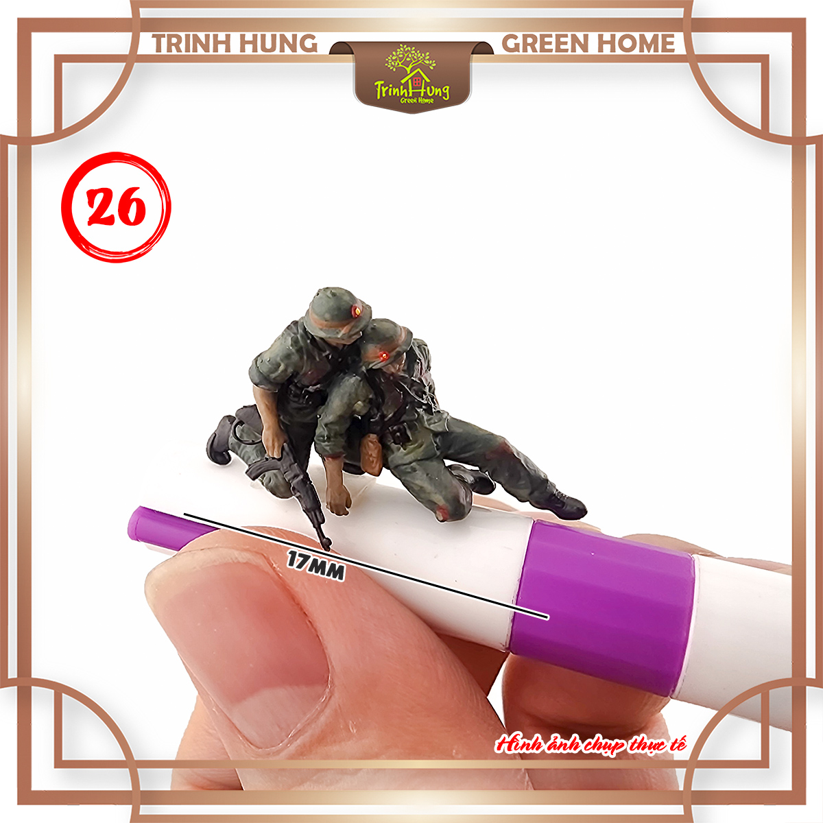 Mô hình lính bộ đội Việt Nam tỷ lệ 1:64 in 3D