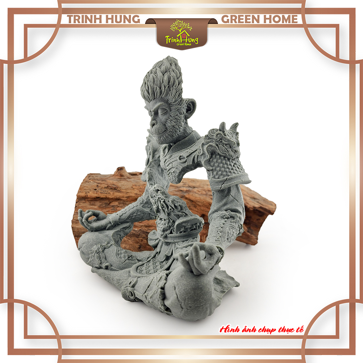 Tượng Ngộ Không - đấu chiến thiền tâm đá sa thạch ST0375
