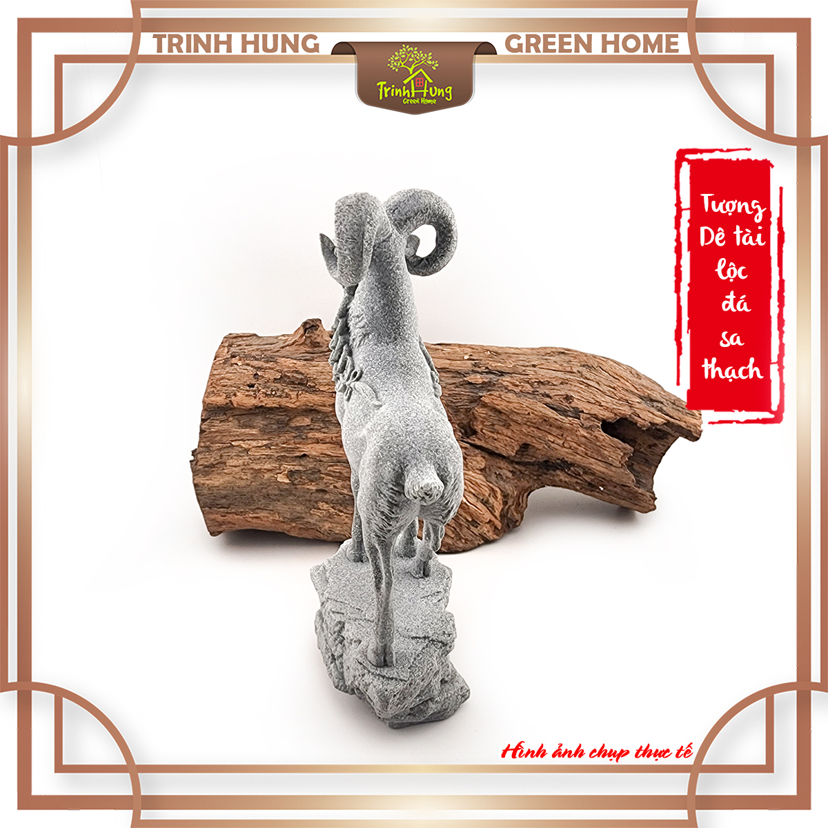 Tượng Dê tài lộc đá sa thạch