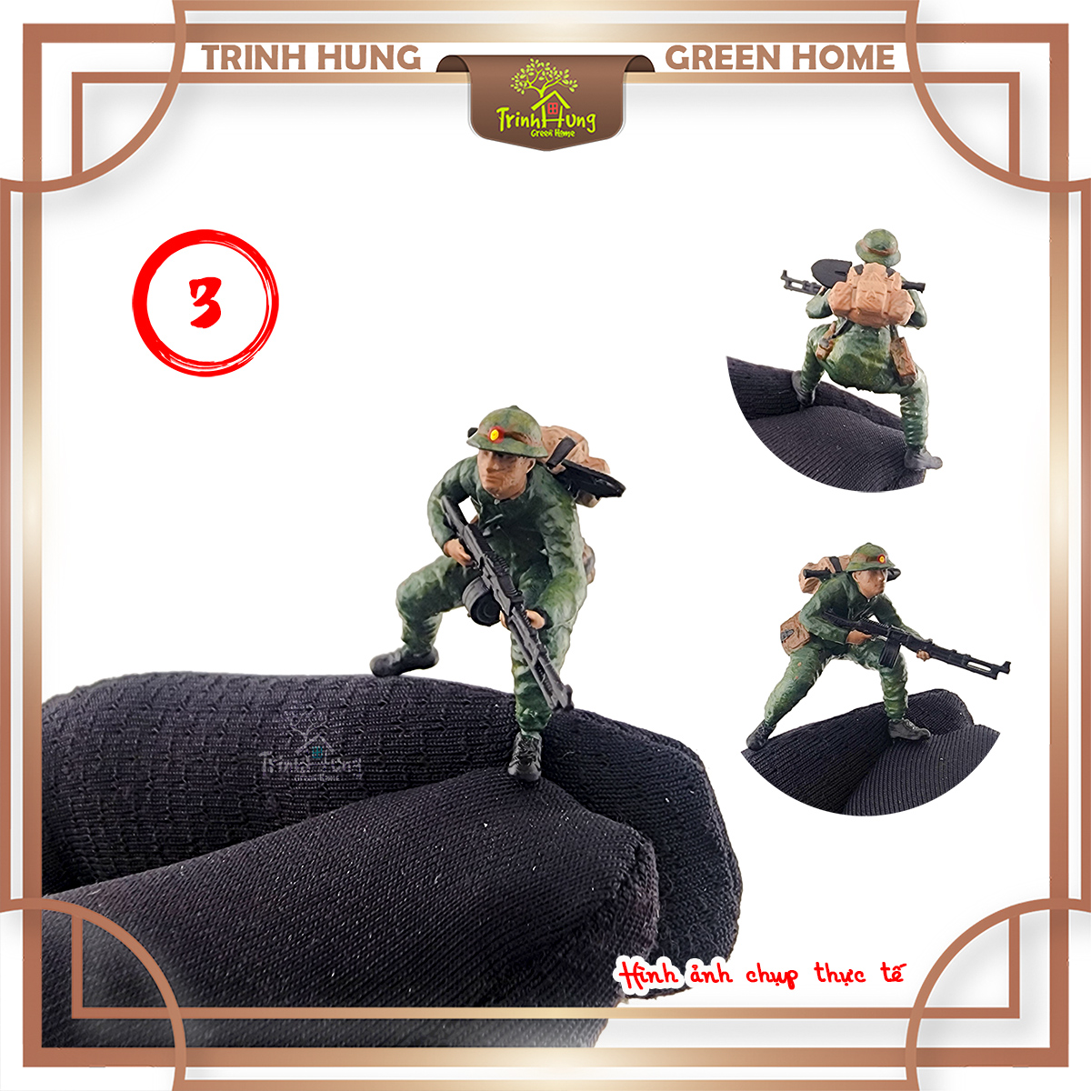 Mô hình lính bộ đội Việt Nam tỷ lệ 1:64 in 3D
