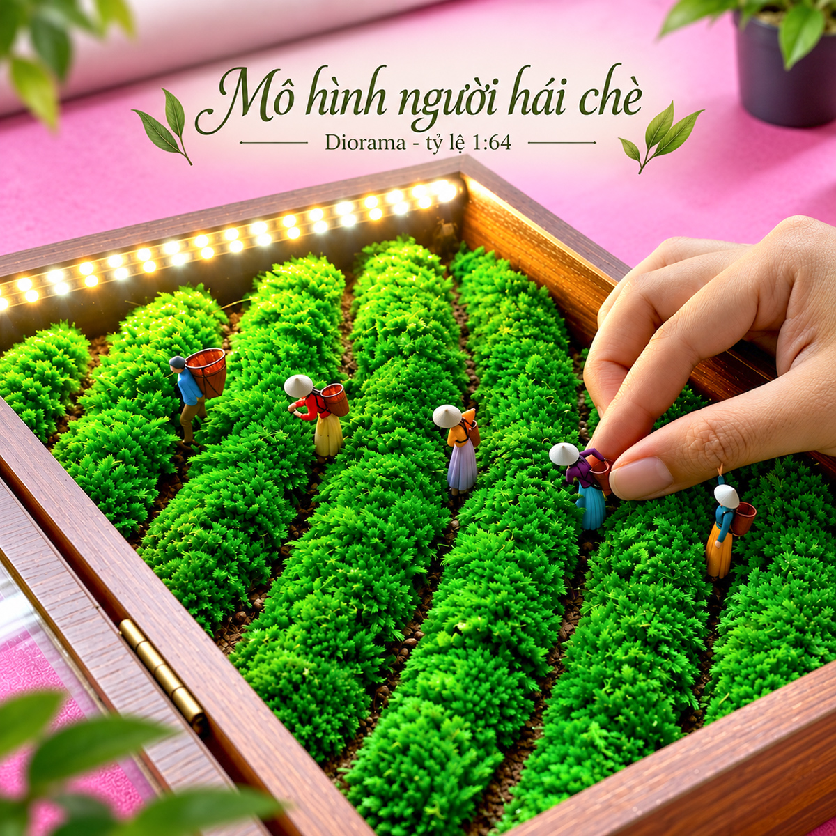 Mô hình người hái chè in 3D sắc nét