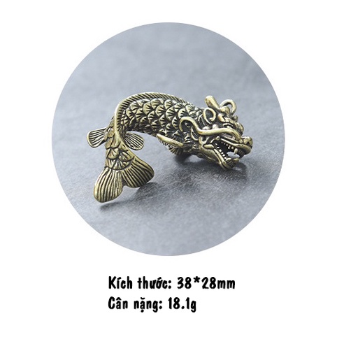 Cá chép hóa rồng 01 chất liệu đồng thau TD34