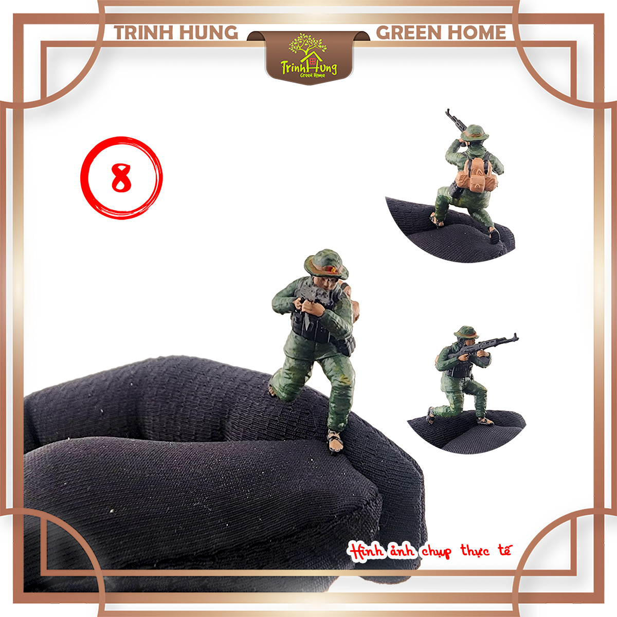 Bộ 12 lính bộ đội Việt Nam diorama tỷ lệ 1:64