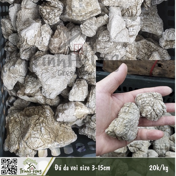 Đá da voi tuyển chọn size mini từ 3-15cm (1kg)