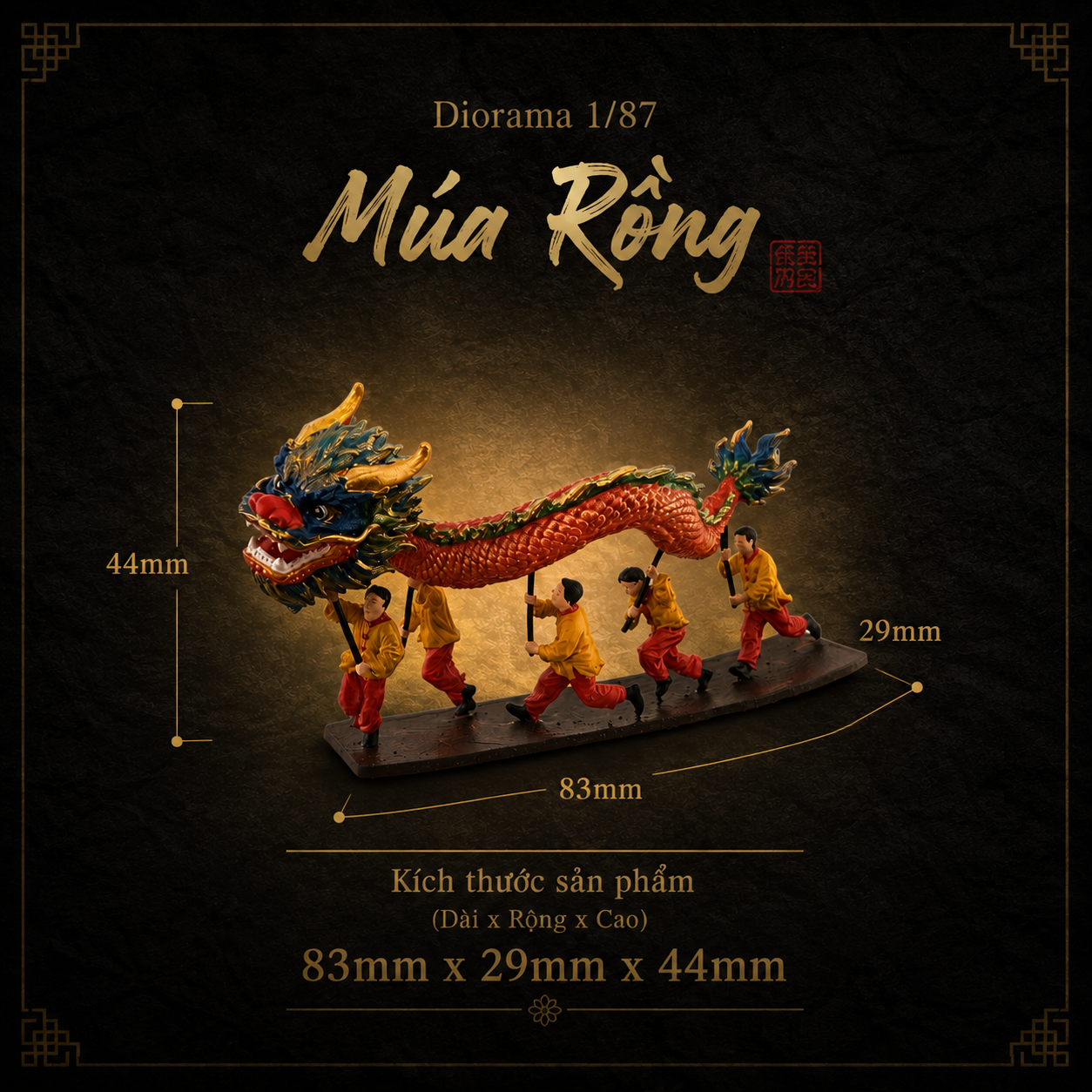 Mô hình trung thu, lễ hội in 3D sắc nét - Diorama 1:87