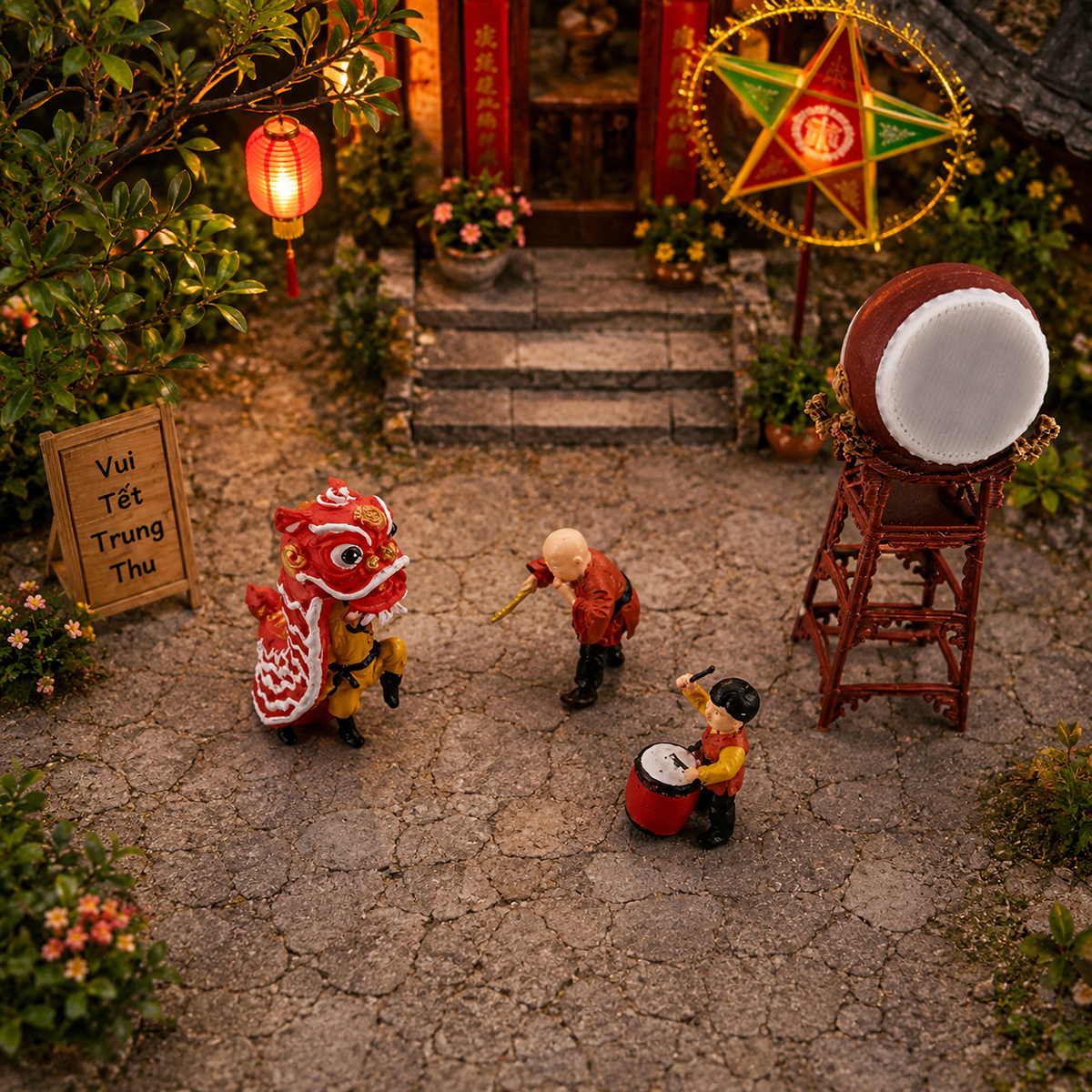 Mô hình trung thu, lễ hội in 3D sắc nét - Diorama 1:87